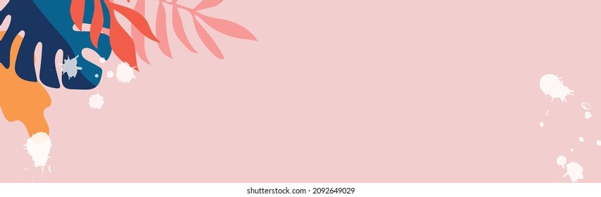Panoramic art web background for advertising, postcard and design - Vector illustration