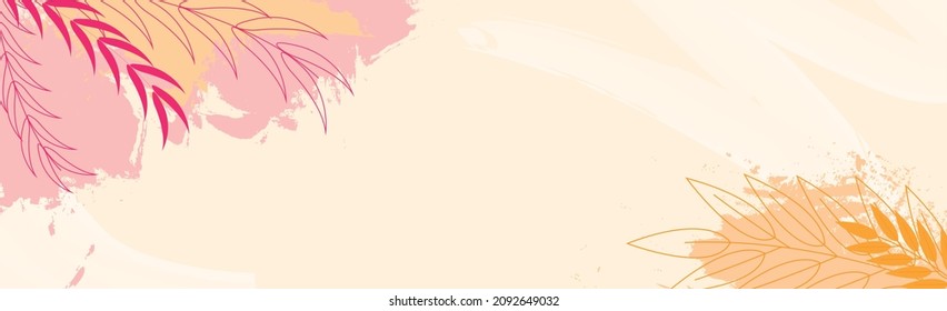 Panoramic art web background for advertising, postcard and design - Vector illustration