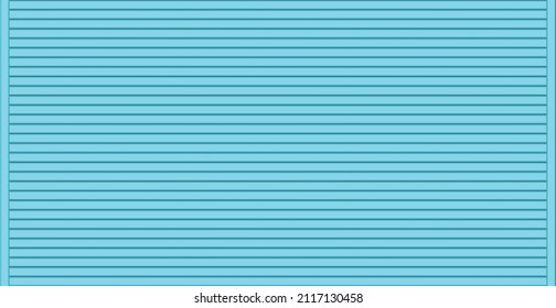 Panoramic background blue garage doors, horizontal lines - Vector illustration