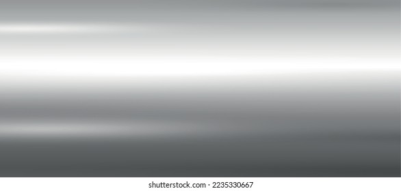 Panoramic background silver steel metal texture - Vector illustration