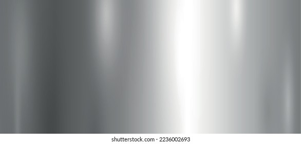 Panoramic background silver steel metal texture - Vector illustration