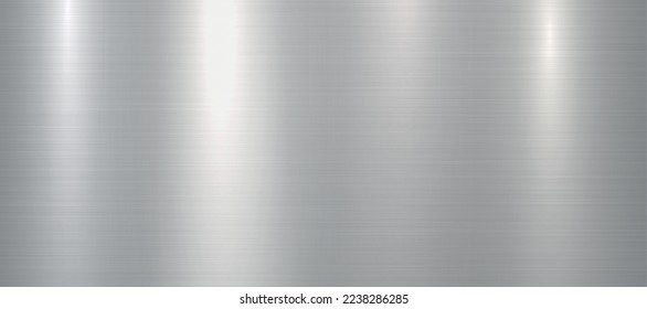 Panoramic background silver steel metal texture - Vector illustration