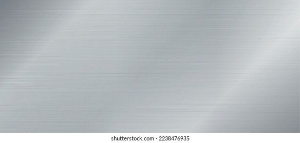 Panoramic background silver steel metal texture - Vector illustration