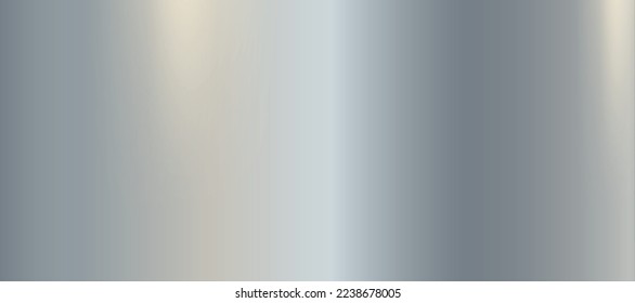 Panoramic background silver steel metal texture - Vector illustration
