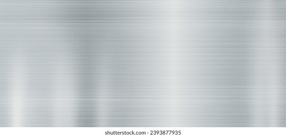 Panoramic background silver steel metal texture - Vector illustration