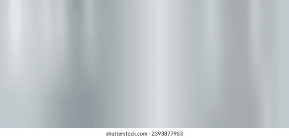 Panoramic background silver steel metal texture - Vector illustration