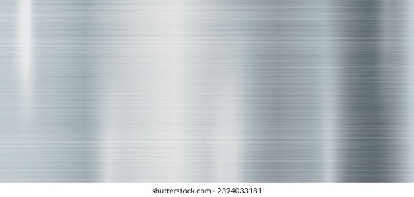 Textura de metal plateado de fondo panorámico - Ilustración vectorial