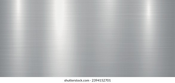 Panoramic background silver steel metal texture - Vector illustration