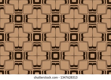 Panoramic background texture with mosaic. Geometric mosaic design. Abstract color trendy background. Mosaic texture with geometric shapes. Vector illustration. brown pattern, brown image,   