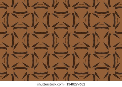 Panoramic background texture with mosaic. Geometric mosaic design. Abstract color trendy background. Mosaic texture with geometric shapes. Vector illustration. Brown pattern, brown image,   