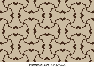 Panoramic background texture with mosaic. Geometric mosaic design. Abstract color trendy background. Mosaic texture with geometric shapes. Vector illustration. Brown pattern, brown image,   
