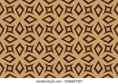 Panoramic background texture with mosaic. Geometric mosaic design. Abstract color trendy background. Mosaic texture with geometric shapes. Vector illustration. Brown pattern, brown image,   