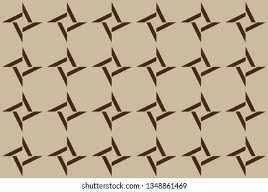 Panoramic background texture with mosaic. Geometric mosaic design. Abstract color trendy background. Mosaic texture with geometric shapes. Vector illustration. Brown pattern, brown image,   