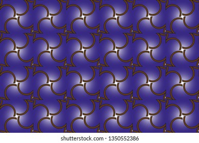 Panoramic background texture with mosaic. Geometric mosaic design. Abstract color trendy background. Mosaic texture with geometric shapes. Blue patterns. Blue lines.    Vector illustration. 