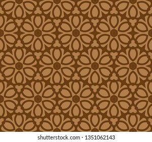 Panoramic background texture with mosaic. Geometric mosaic design. Abstract color trendy background. Mosaic texture with geometric shapes. Vector illustration. brown color, brown pattern 