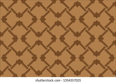Panoramic background texture with mosaic. Geometric mosaic design. Abstract color trendy background. Mosaic texture with geometric shapes. Vector illustration. Brown color, brown pattern 