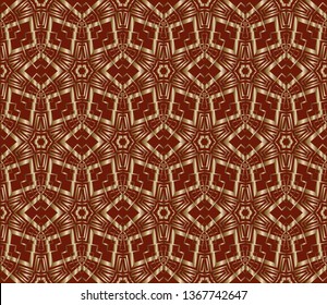 Panoramic background texture with mosaic. Geometric mosaic design. Abstract color trendy background. Mosaic texture with geometric shapes. Brown color, brown pattern 