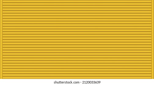 Panoramic background yellow garage doors, horizontal lines - Vector illustration