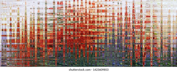 Panoramic background with zigzags for diverse design. Digitally Generated Image. Vector stock illustration. Web design background and more.  Computer graphics