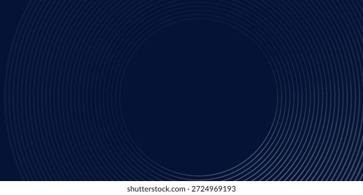 Panorama blau leuchtende geometrische Linien auf dunkelblauem Farbverlauf modern
