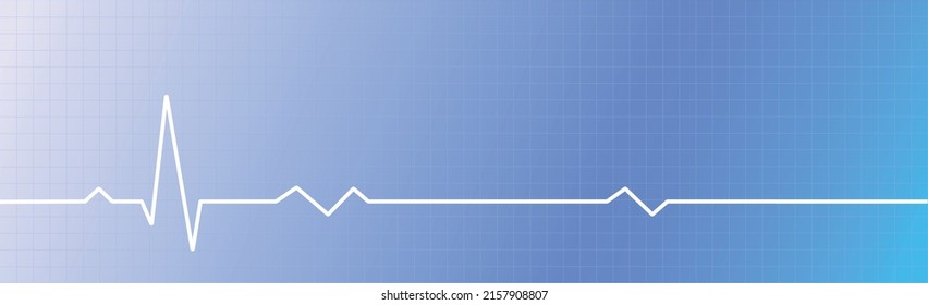 Línea de pulso de fondo médico azul Panorámico - Ilustración del vector