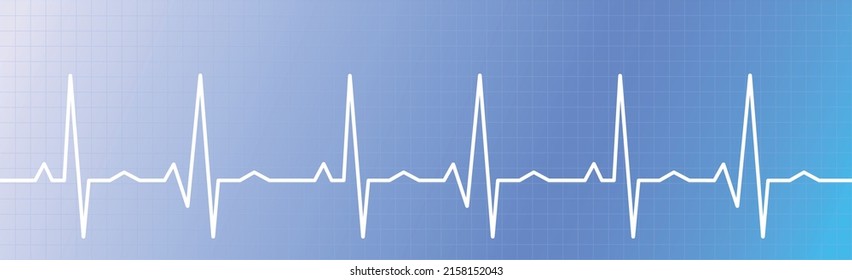 Línea de pulso de fondo médico azul Panorámico - Ilustración del vector