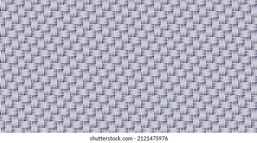 Fondo de mimbre azul panorámica, elementos repetitivos - Ilustración vectorial