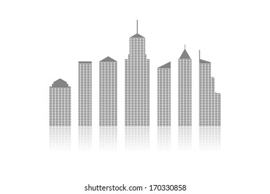 panoramic city skyline. cityscape vector template. eps10