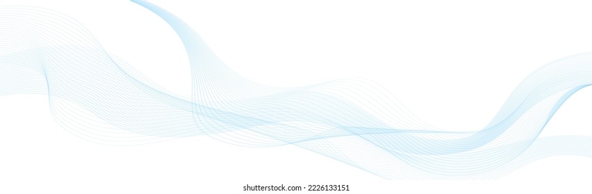 Panoramic colorful abstract stylish multi background with wavy lines - Vector illustration