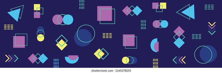Panoramic dark purple abstract background, web template texture - Vector illustration