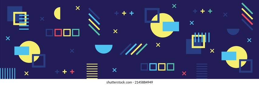 Panoramic dark purple abstract background, web template texture - Vector illustration