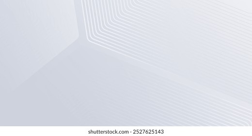 Panoramic geometric hexagon on abstract white background abstract simple art
