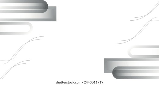 Panoramic geometric shapes on abstract white background eps 10