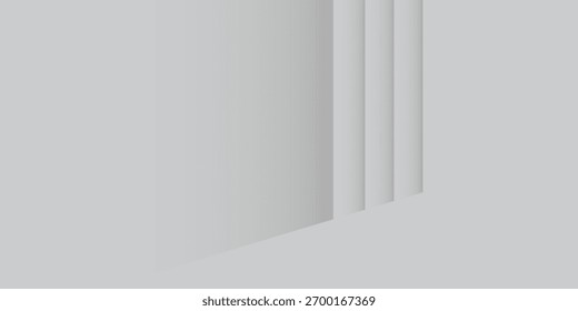 Panoramageometrische Formen auf abstraktem weißem Hintergrund