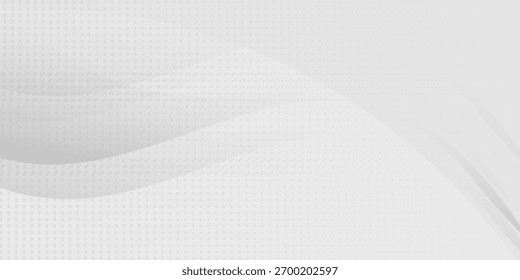 Panoramic geometric shapes on abstract white background