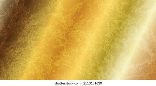 Panoramic gold background covered with rust - Vector illustration