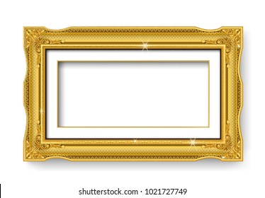 panoramic gold vintage picture frame