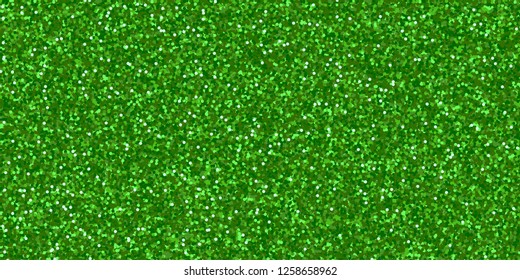 panoramic of green glitter texture background.Concept for sparkle color shade of Christmas and new year seasonal in vector illustration. Also be used for green blank background