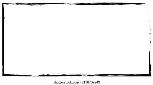 Panoramic grunge background black and white frames - Vector illustration