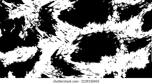 Panoramic grunge background black and white texture - Vector illustration