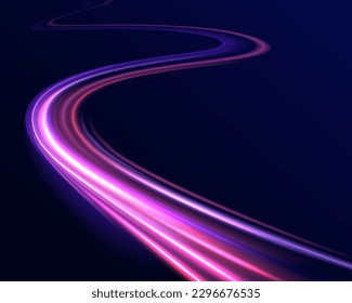 Panoramic high speed technology concept, light abstract background. Electric car and city concept Hitech communication concept innovation background, vector design 