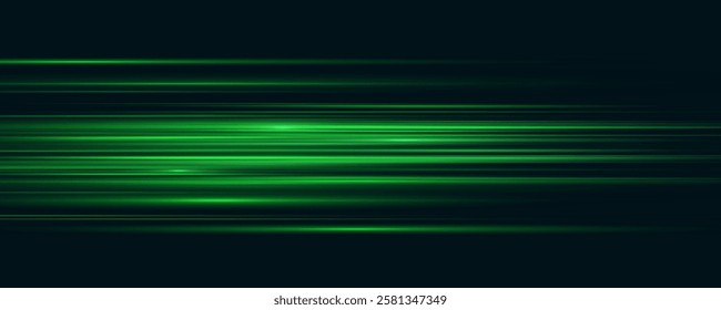 Panoramic high speed technology concept, light abstract background. Png glitter sparkle star trail, light effect, abstract waves flow vector illustration.	