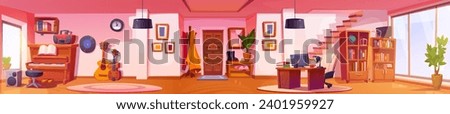 Similar – Image, Stock Photo Piano and cabinet by window at home