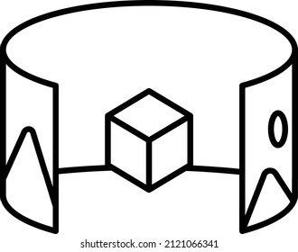 Icono Panorámico, Signo de Realidad Aumentada y Símbolos.