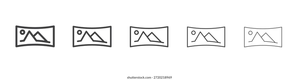 Diseño panorámico del icono, logotipo, App, UI. Ilustración vectorial, EPS