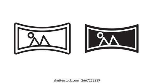 Panorama-Symbol. doodle-Grafikvektoren