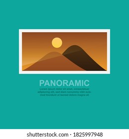 Panoramic icon isolated on background vector illustration.