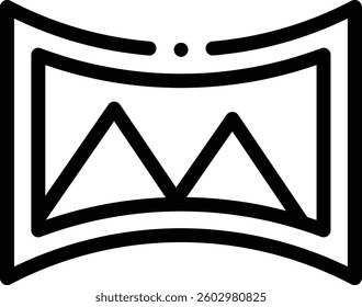 panoramic icon. Thin Linear Style Design Isolated On White Background