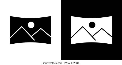 Ícone panorâmico Gráficos escalonáveis por vetor