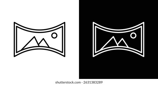 Panoramic icon vector for web, computer and mobile apps